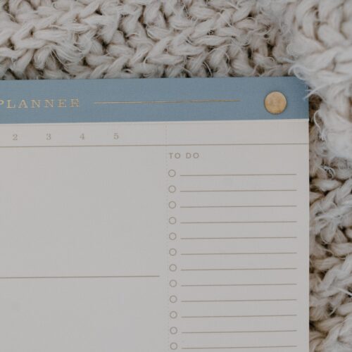 Image of a blank planner with a to-do list